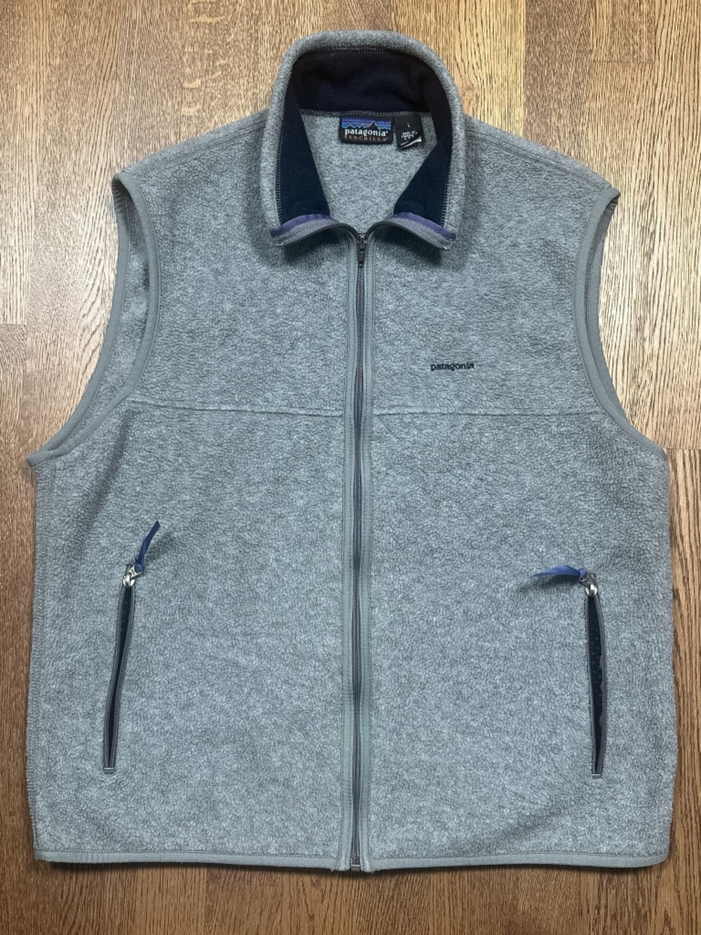 Vintage 90s Patagonia Synchilla USA Made Fleece Full Zip Vest Jacket Mens Large